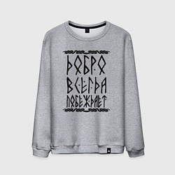 Свитшот хлопковый мужской Победа добра, цвет: меланж