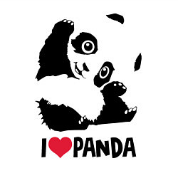 Свитшот хлопковый мужской I love panda, цвет: белый — фото 2