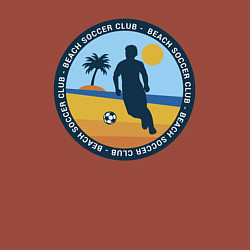 Свитшот хлопковый мужской Beach soccer club, цвет: кирпичный — фото 2