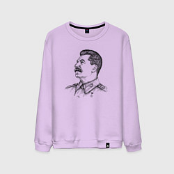 Свитшот хлопковый мужской Профиль Сталина, цвет: лаванда