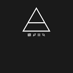 Свитшот хлопковый мужской 30 Seconds to mars логотип треугольник, цвет: черный — фото 2