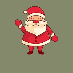 Свитшот хлопковый мужской Радостный Дед мороз, цвет: авокадо — фото 2