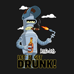 Свитшот хлопковый мужской К черту работу - давайте выпьем, цвет: черный — фото 2