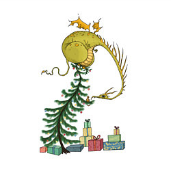 Свитшот хлопковый мужской Дракоша с Новым годом, цвет: белый — фото 2