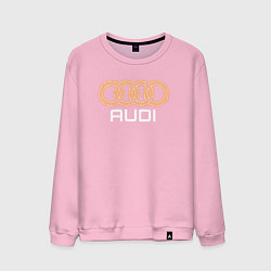 Свитшот хлопковый мужской Audi fire, цвет: светло-розовый