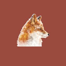 Свитшот хлопковый мужской Лиса зимой, цвет: кирпичный — фото 2