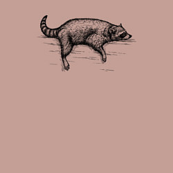 Свитшот хлопковый мужской Енот лежит, цвет: пыльно-розовый — фото 2