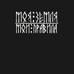 Свитшот хлопковый мужской Славянин - моя земля мои правила, цвет: черный — фото 2