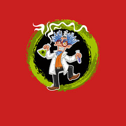 Свитшот хлопковый мужской Безумный ученый, цвет: красный — фото 2