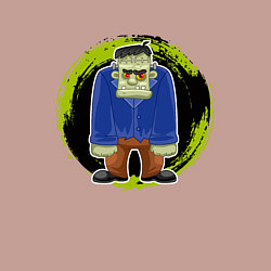 Свитшот хлопковый мужской Мультяшный Франкенштейн, цвет: пыльно-розовый — фото 2