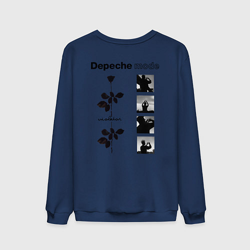 Мужской свитшот Depeche Mode - Collage / Тёмно-синий – фото 2