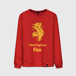 Свитшот хлопковый мужской I dont give a fox, цвет: красный