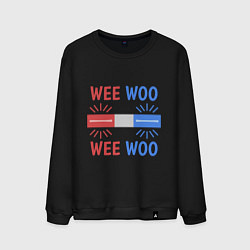 Свитшот хлопковый мужской Wee woo, цвет: черный