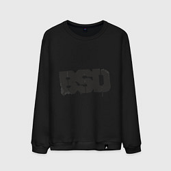 Свитшот хлопковый мужской BSD, цвет: черный