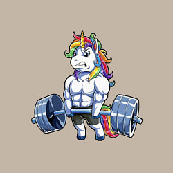 Свитшот хлопковый мужской Тяж единорог, цвет: миндальный — фото 2