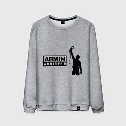 Свитшот хлопковый мужской Armin addicted, цвет: меланж