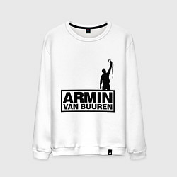 Свитшот хлопковый мужской Armin van buuren, цвет: белый