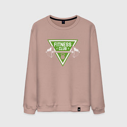 Свитшот хлопковый мужской Fitness club, цвет: пыльно-розовый