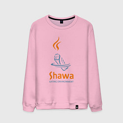 Свитшот хлопковый мужской Shawa eating environment, цвет: светло-розовый