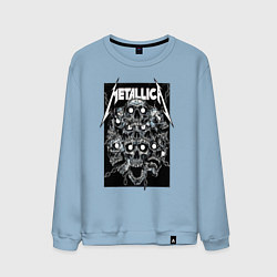 Свитшот хлопковый мужской Metallica - skulls, цвет: мягкое небо