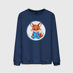 Свитшот хлопковый мужской Милый Лапутик, цвет: тёмно-синий