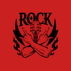 Свитшот хлопковый мужской Rock - guitar, цвет: красный — фото 2