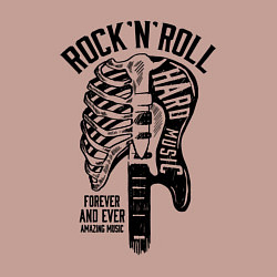 Свитшот хлопковый мужской Rock n roll - amazing music, цвет: пыльно-розовый — фото 2