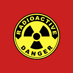 Свитшот хлопковый мужской Danger radiation sign, цвет: красный — фото 2