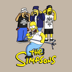 Свитшот хлопковый мужской Simpsons - Cypress hill, цвет: миндальный — фото 2