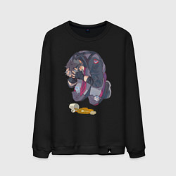 Свитшот хлопковый мужской Oh no, my tea - Wriothesley, цвет: черный