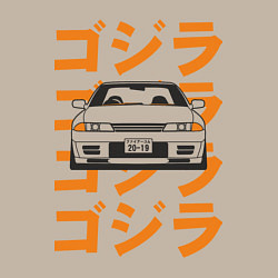 Свитшот хлопковый мужской Nissan Skyline GTR32, цвет: миндальный — фото 2
