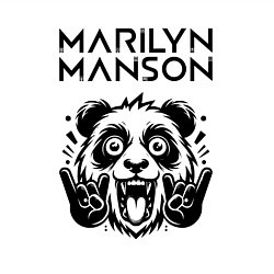 Свитшот хлопковый мужской Marilyn Manson - rock panda, цвет: белый — фото 2