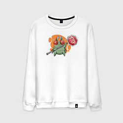 Свитшот хлопковый мужской Lethal Company: Hoarding Bug Stop, цвет: белый