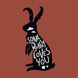 Свитшот хлопковый мужской Какой-то кролик тебя любит, цвет: кирпичный — фото 2