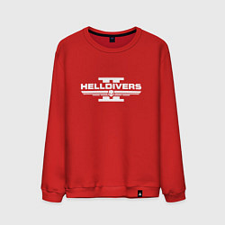 Свитшот хлопковый мужской Helldivers 2, цвет: красный