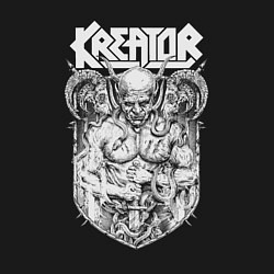 Свитшот хлопковый мужской Kreator Demonic Future White, цвет: черный — фото 2