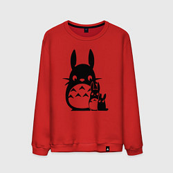 Свитшот хлопковый мужской Totoros, цвет: красный