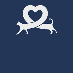 Свитшот хлопковый мужской Cats love, цвет: тёмно-синий — фото 2