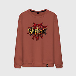 Свитшот хлопковый мужской Slipknot original, цвет: кирпичный