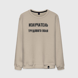 Свитшот хлопковый мужской Излучатель трудового поля, цвет: миндальный
