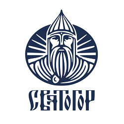 Свитшот хлопковый мужской Святогор, цвет: белый — фото 2