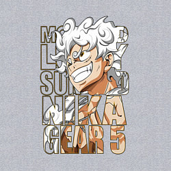 Свитшот хлопковый мужской Луффи пятый гир, цвет: меланж — фото 2