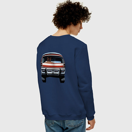 Мужской свитшот Райан гослинг за рулём мем / Тёмно-синий – фото 4