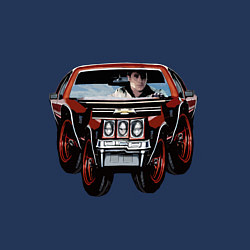 Свитшот хлопковый мужской Райан гослинг за рулём мем, цвет: тёмно-синий — фото 2