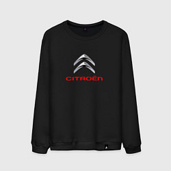 Свитшот хлопковый мужской Citroen авто спорт, цвет: черный