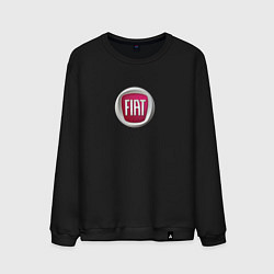 Свитшот хлопковый мужской FIAT sport auto logo, цвет: черный