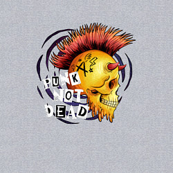 Свитшот хлопковый мужской Череп панка с рогами, цвет: меланж — фото 2