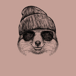 Свитшот хлопковый мужской Лиса хипстер, цвет: пыльно-розовый — фото 2