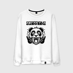 Свитшот хлопковый мужской Scorpions - rock panda, цвет: белый