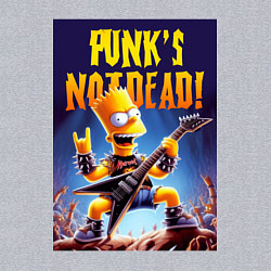 Свитшот хлопковый мужской Bart Simpson - punks not dead, цвет: меланж — фото 2
